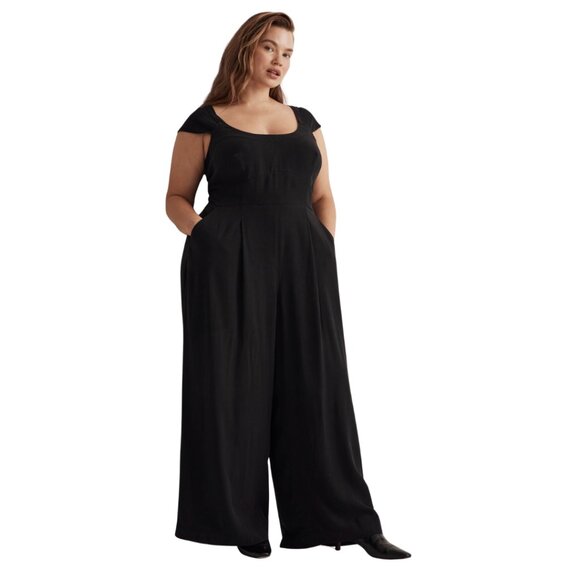 Madewell Pants - Madewell Black Wide-Leg Jumpsuit – XL